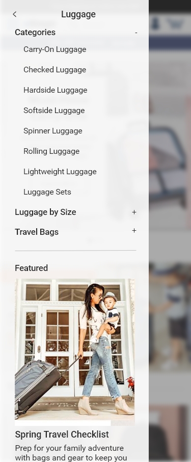 5 – New Mobile Menu Open